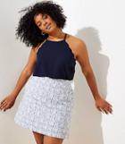 Loft Plus Petaled Jacquard Pocket Shift Skirt