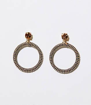Loft Thread Wrapped Chain Ring Earrings