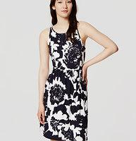 Loft Monochrome Floral Dress