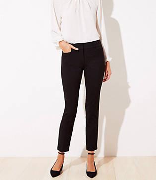 Loft Velvet Dot Skinny Ankle Pants