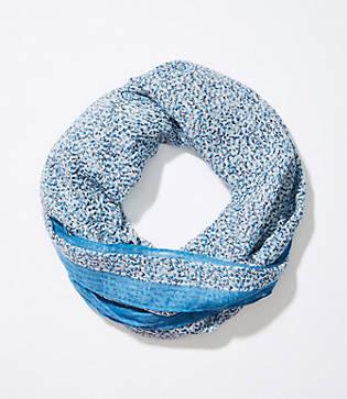 Loft Bordered Floral Infinity Scarf