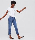 Loft Boyfriend Jeans In Painted Indigo Wash