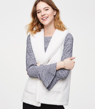 Loft Faux Sherpa Vest