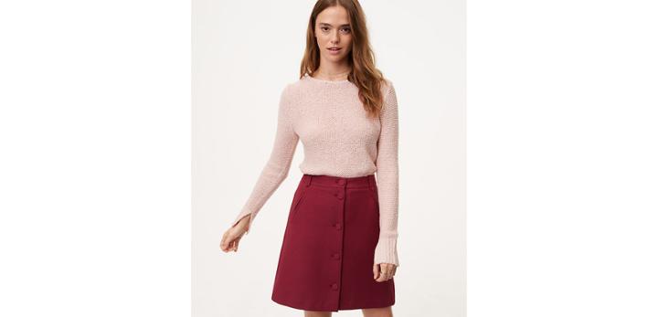 Loft Marled Shirttail Sweater