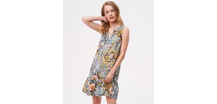 Loft Tapestry Flounce Dress