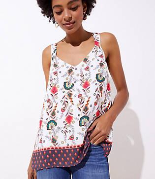Loft Paisley Wide Strap Racerback Cami