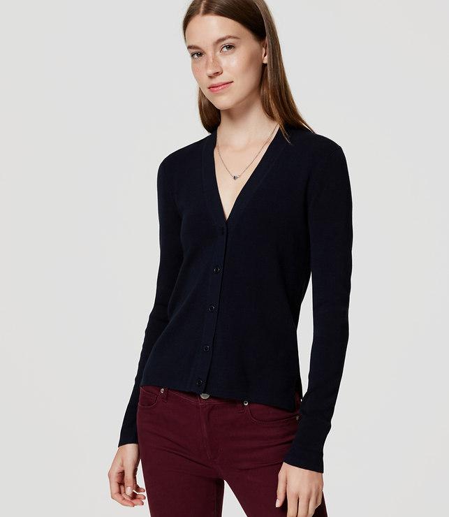 Loft Ribbed Cardigan