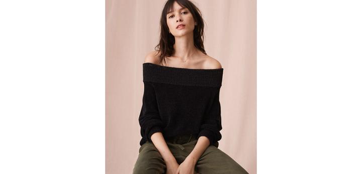 Loft Lou & Grey Chenille Off The Shoulder Sweater