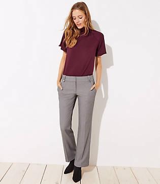 Loft Trousers In Buttoned Belt Loop In Marisa Fit