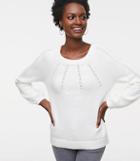 Loft Pointelle Blouson Sweater