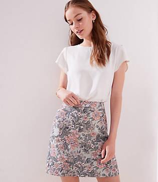 Loft Garden Jacquard Shift Skirt