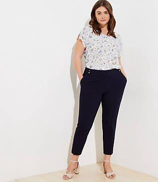 Loft Plus Stud Tab Slim Pencil Pants
