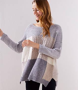 Loft Patchwork Dolman Sweater