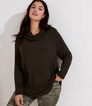 Loft Plus Cowl Neck Top