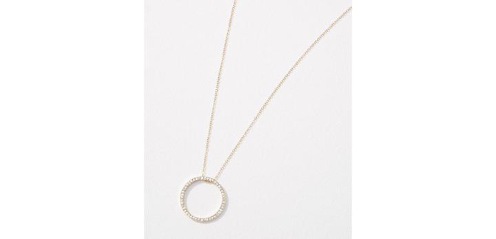 Loft Lng Essential Circle Pendant Necklace