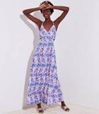 Loft Beach Floral Cutout Maxi Dress