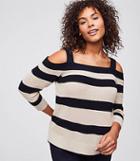 Loft Plus Striped Boatneck Sweater