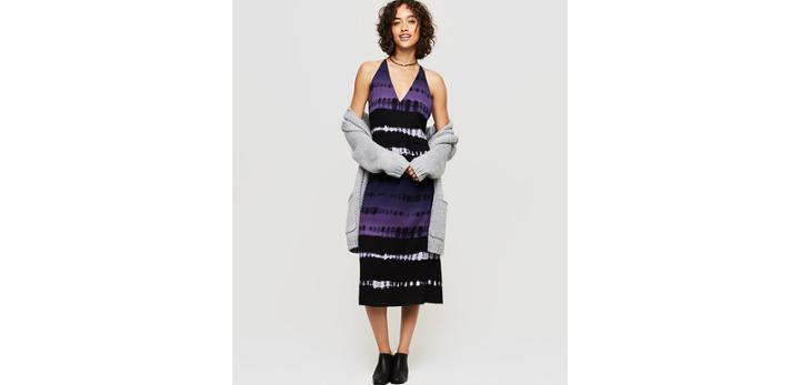 Loft Lou & Grey Shibori Strappy Midi Dress