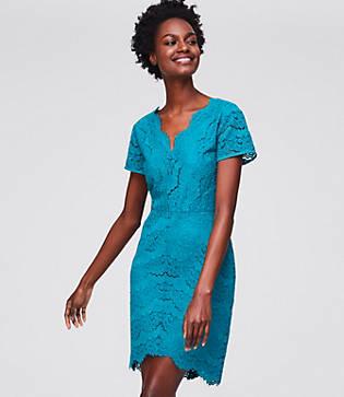 Loft Lace V-neck Sheath Dress