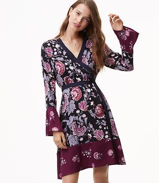Loft Dahlia Garden Wrap Dress