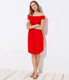 Loft Beach Fringe Off The Shoulder Dress