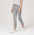 Loft Gingham Skinny Ankle Pants In Marisa Fit