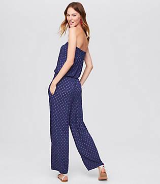 Loft Beach Diamond Strapless Jumpsuit