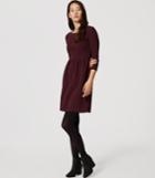 Loft 3/4 Sleeve Ottoman Flare Dress