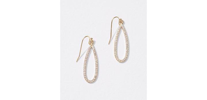 Loft Essential Pave Metal Drop Earring