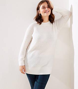 Loft Plus Stitchy Flare Sleeve Sweater
