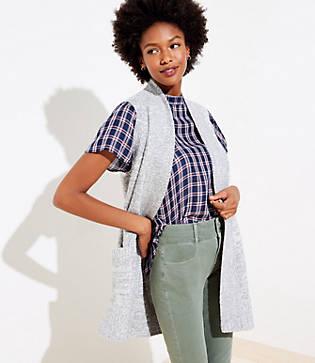 Loft Pocket Open Sweater Vest