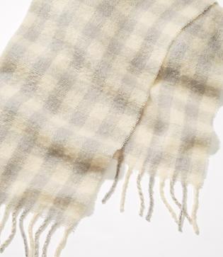 Loft Plaid Boucle Scarf