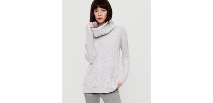 Loft Lou & Grey Speckled Cowl Sweater