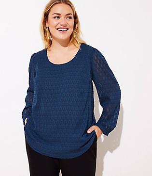 Loft Plus Textured Drapey Top