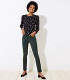 Loft Modern Double Frayed Skinny Crop Jeans In Dark Green