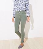 Loft Double Shank High Rise Slim Pocket Skinny Jeans In Evergreen Haze