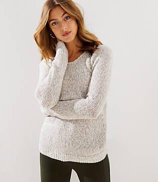 Loft Marled V-neck Sweater