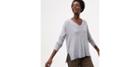Loft Speckled Tie Back Double V Sweater