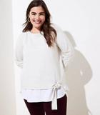 Loft Plus Flecked Tie Hem Sweatshirt