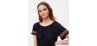 Loft Diamond Embroidered Off The Shoulder Top