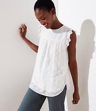 Loft Sparkle Daisy Ruffle Shell