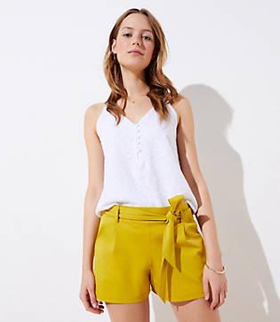 Loft Knit Tie Waist Shorts