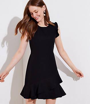 Loft Wraparound Flounce Flare Dress