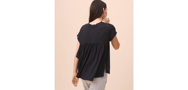 Loft Lou & Grey Shirred Softserve Cotton Tee