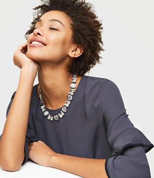 Loft Smoky Statement Necklace