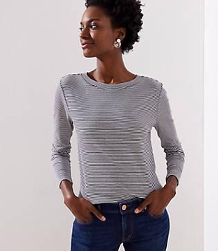 Loft Striped Long Sleeve Tee