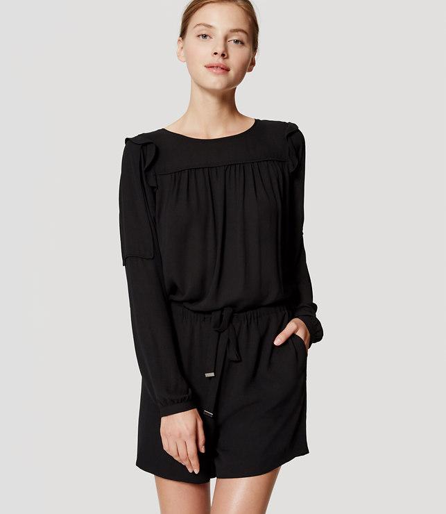 Loft Shoulder Ruffle Romper