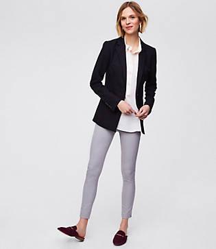 Loft Leggings In Houndstooth Ankle Zip Bi-stretch
