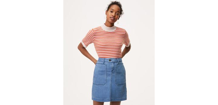 Loft Denim Utility Skirt