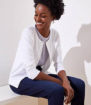 Loft Floral 3/4 Sleeve Cardigan